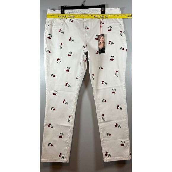 NWT Laurie Felt Silky Ankle Skinny, Vital Stretch Technology, Cherries, Size XL - Picture 6 of 10